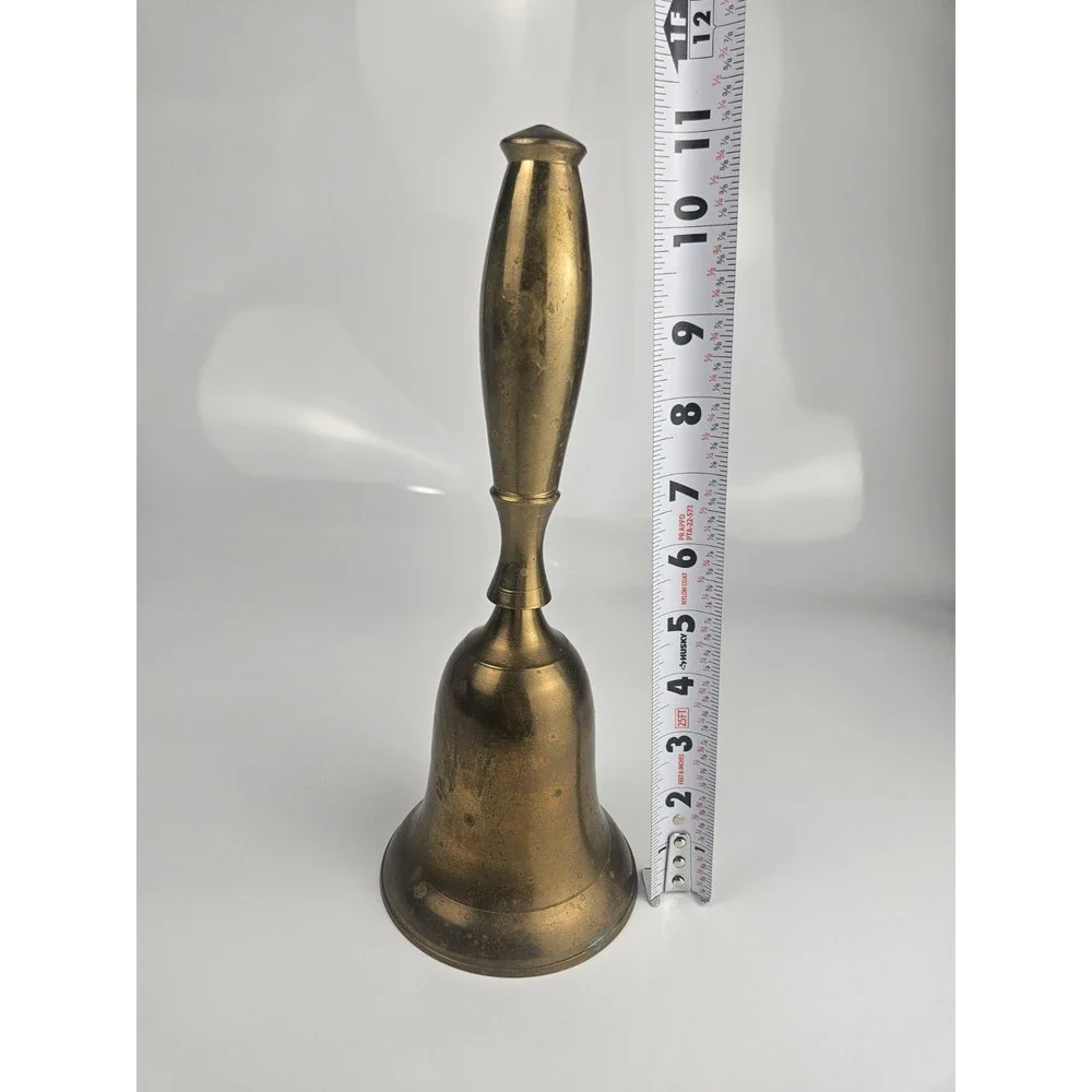 Large Solid Brass Hand Bell 11